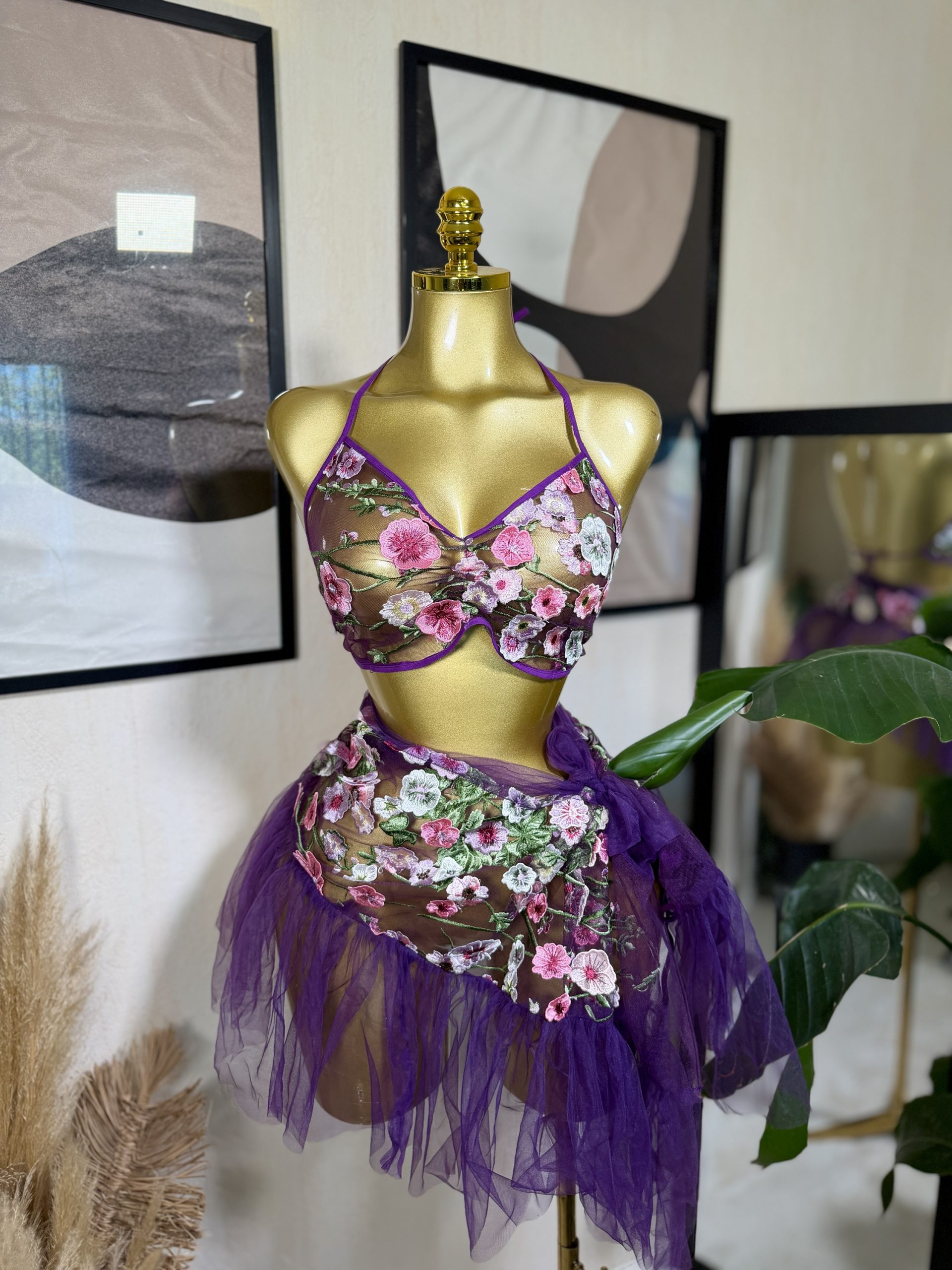 Ensemble Flowers violet – Image 2