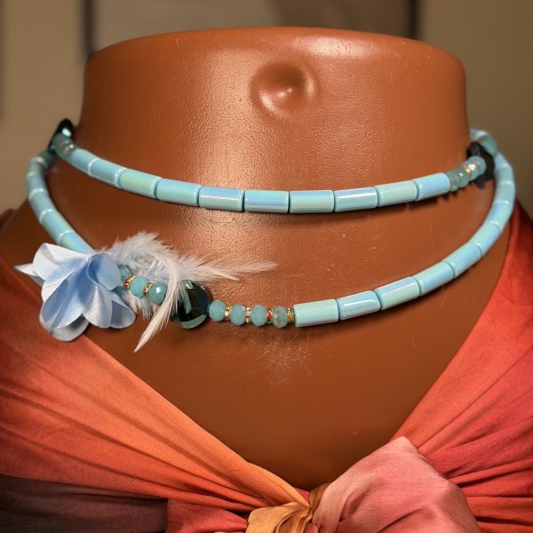 Baya bouteille cassé bleu ciel (Lot de deux)